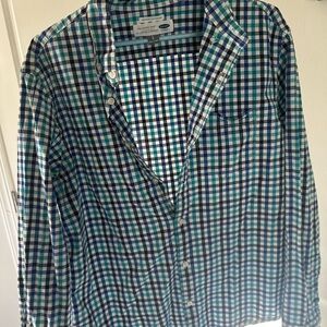Old Navy Men's Plaid Shirt in Blue and Green